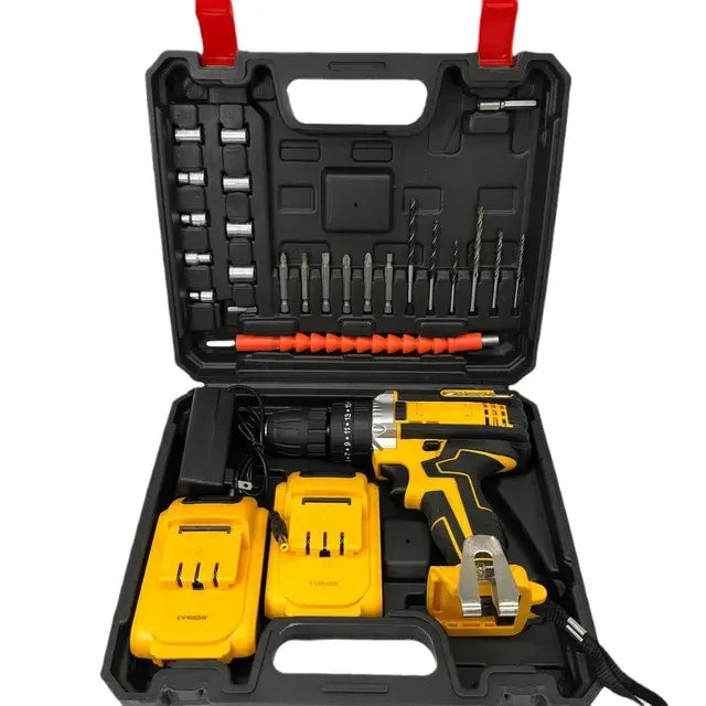 [PROMOÇÃO BLACK FRIDAY] Furadeira e Parafusadeira de Impacto Sem Fio 48v Recarregável, 2 Baterias, Estojo de Armazenamento e 28 Acessórios